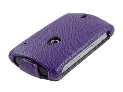 Synthetic Leather Flip Case for Sony Ericsson Xperia neo MT15i - Purple