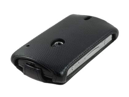 Synthetic Leather Flip Case for Sony Ericsson Xperia neo MT15i - Black