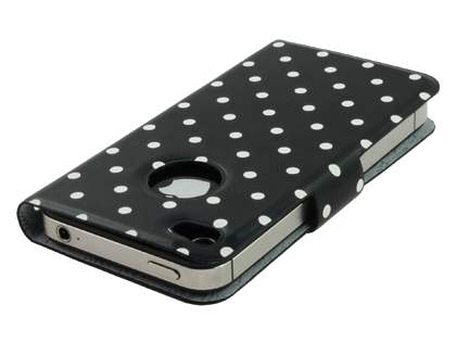 Vintage Inspired Lacquered Slim Synthetic Leather Portfolio Case for iPhone 4/4S