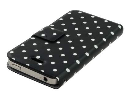 Vintage Inspired Lacquered Slim Synthetic Leather Portfolio Case for iPhone 4/4S