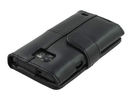 Samsung I9100 Galaxy S2 Synthetic Leather Wallet Case - Classic Black