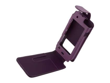 Synthetic Leather Flip Case for Nokia N8 - Purple