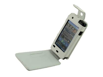 Synthetic Leather Flip Case for Nokia N8 - White