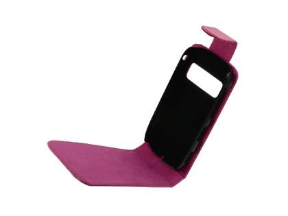 Synthetic Leather Flip Case for Nokia C7 - Pink