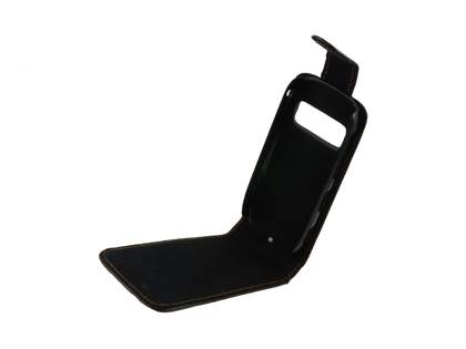 Synthetic Leather Flip Case for Nokia C7 - Black