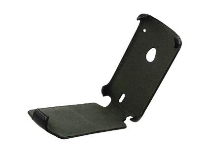 Synthetic Leather Flip Case for Sony Ericsson Xperia neo MT15i - Black