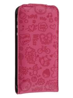 Lopez iPhone 4/4S Slim Synthetic Leather Flip Case - Hot Pink Lopez iPhone 4/4S Slim Synthetic Leather Flip Case - Hot Pink