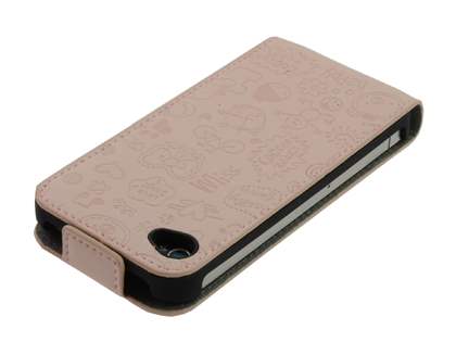 Lopez iPhone 4/4S Slim Synthetic Leather Flip Case - Desert Sand