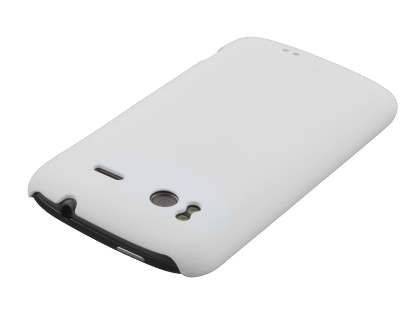 Rubberised Colour Case for HTC Sensation - Pearl White