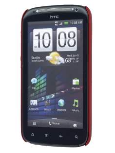 Rubberised Colour Case for HTC Sensation - Burgundy Red
