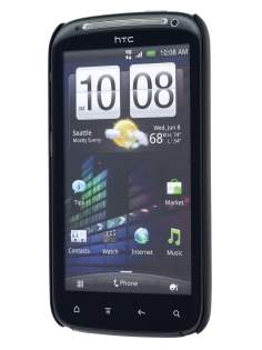 Rubberised Colour Case for HTC Sensation - Classic Black