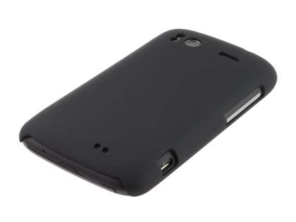 Rubberised Colour Case for HTC Sensation - Classic Black