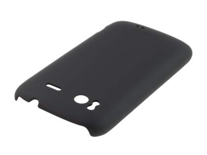 Rubberised Colour Case for HTC Sensation - Classic Black