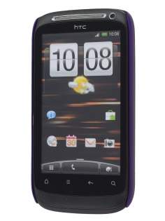 Rubberised Colour Case for HTC Desire S - Grape Purple