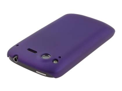 Rubberised Colour Case for HTC Desire S - Grape Purple