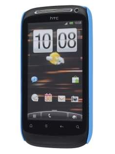 Rubberised Colour Case for HTC Desire S - Sky Blue