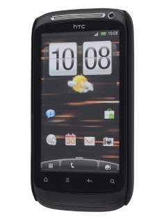 Rubberised Colour Case for HTC Desire S - Classic Black