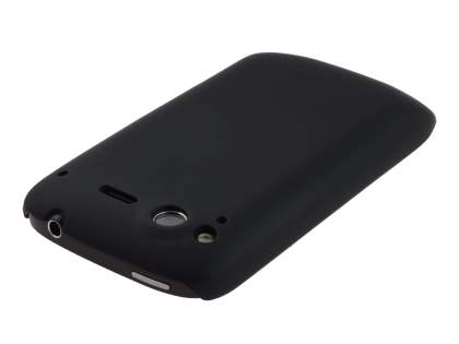 Rubberised Colour Case for HTC Desire S - Classic Black