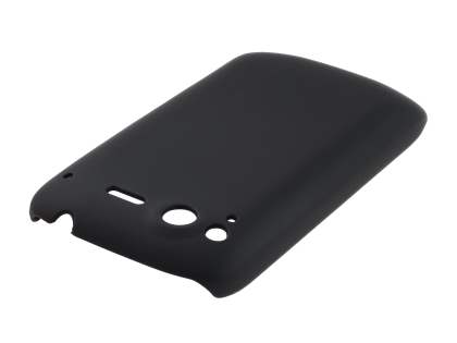 Rubberised Colour Case for HTC Desire S - Classic Black