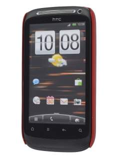 Rubberised Colour Case for HTC Desire S - Burgundy Red