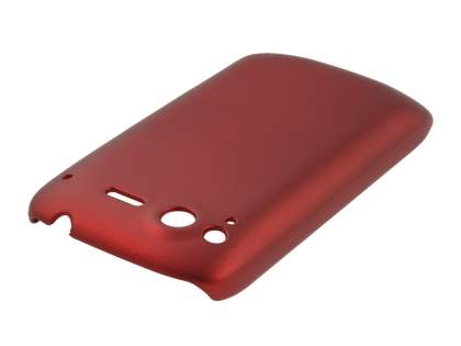 Rubberised Colour Case for HTC Desire S - Burgundy Red