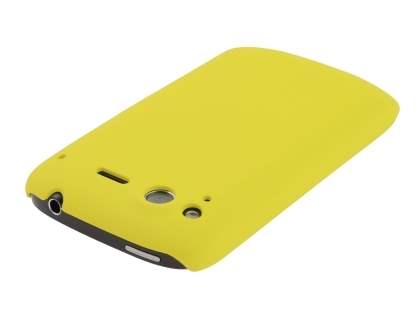 Rubberised Colour Case for HTC Desire S - Canary Yellow