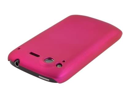 Rubberised Colour Case for HTC Desire S - Hot Pink