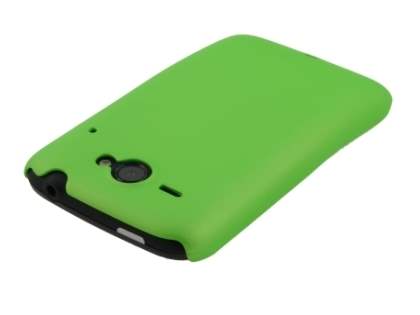 Rubberised Colour Case for HTC ChaCha - Lime Green