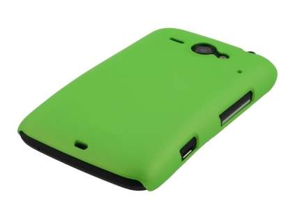 Rubberised Colour Case for HTC ChaCha - Lime Green