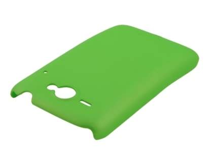 Rubberised Colour Case for HTC ChaCha - Lime Green