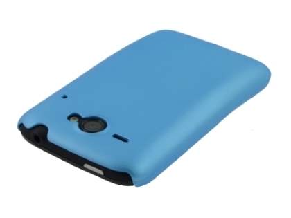 Rubberised Colour Case for HTC ChaCha - Sky Blue