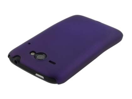 Rubberised Colour Case for HTC ChaCha - Grape Purple