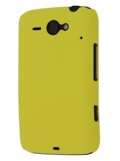 Rubberised Colour Case for HTC ChaCha - Canary Yellow