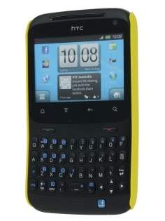 Rubberised Colour Case for HTC ChaCha - Canary Yellow