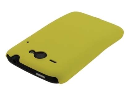 Rubberised Colour Case for HTC ChaCha - Canary Yellow