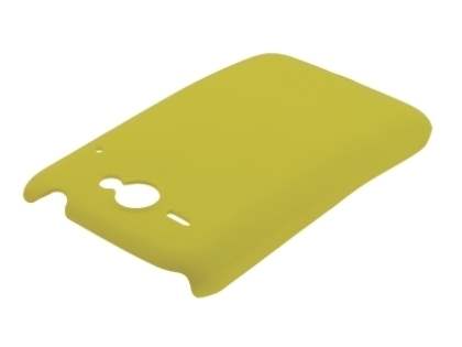 Rubberised Colour Case for HTC ChaCha - Canary Yellow