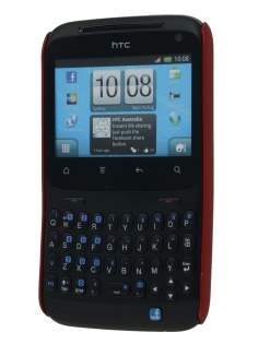 Rubberised Colour Case for HTC ChaCha - Burgundy Red