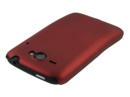 Rubberised Colour Case for HTC ChaCha - Burgundy Red