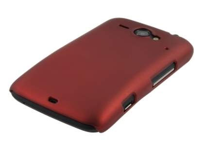 Rubberised Colour Case for HTC ChaCha - Burgundy Red
