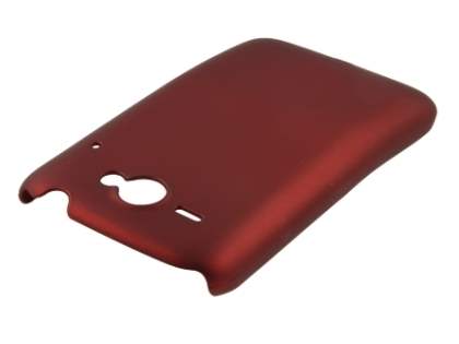 Rubberised Colour Case for HTC ChaCha - Burgundy Red