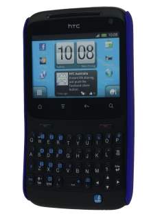 Rubberised Colour Case for HTC ChaCha - Navy Blue