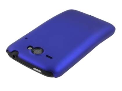 Rubberised Colour Case for HTC ChaCha - Navy Blue