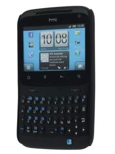 Rubberised Colour Case for HTC ChaCha - Classic Black