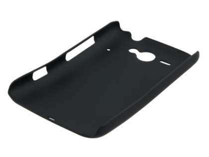 Rubberised Colour Case for HTC ChaCha - Classic Black