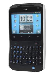 Rubberised Colour Case for HTC ChaCha - Pearl White