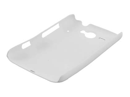 Rubberised Colour Case for HTC ChaCha - Pearl White