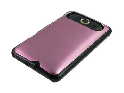 Brushed Aluminium Case for HTC HD7 - Baby Pink