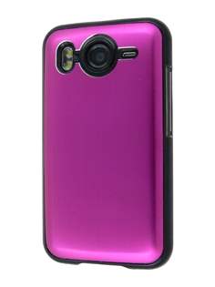 Brushed Aluminium Case for HTC Desire HD - Hot Pink