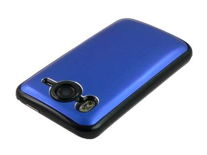 Brushed Aluminium Case for HTC Desire HD - Ocean Blue