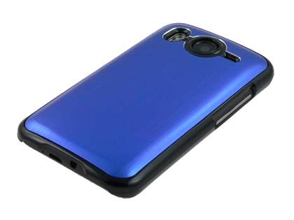 Brushed Aluminium Case for HTC Desire HD - Ocean Blue